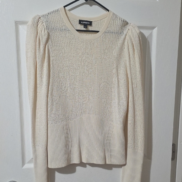 Express Dresses & Skirts - Express Cream Asymmetrical Skirt